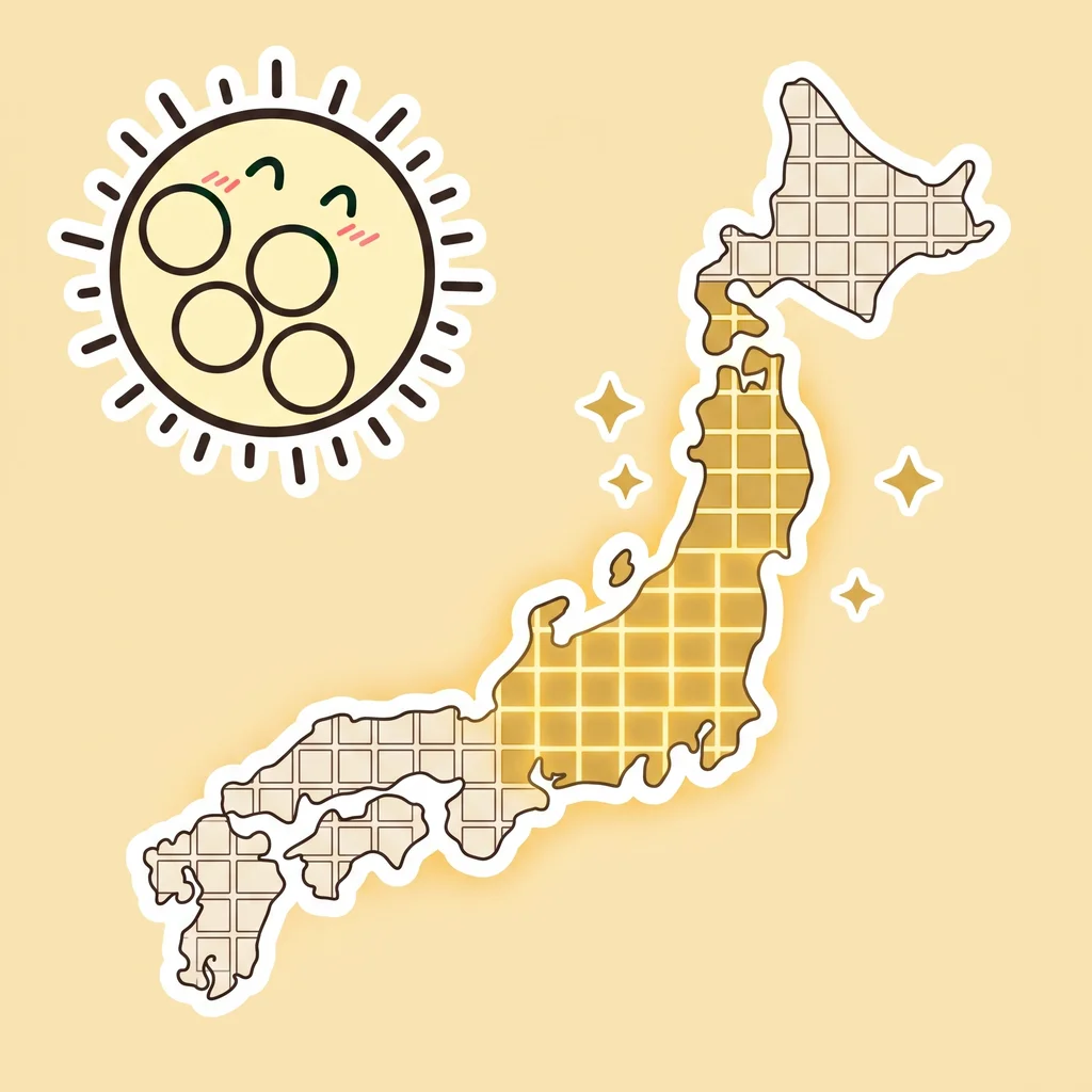 ボルボックスくんと、金色にぬられていく日本地図